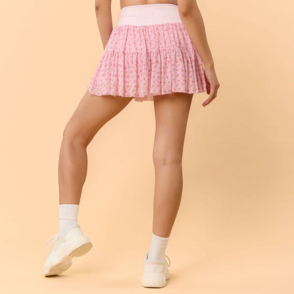 Open Box - Blogilates -  Women's Ballerina Skort - Pi Pink Gingham - Picture 2 of 4